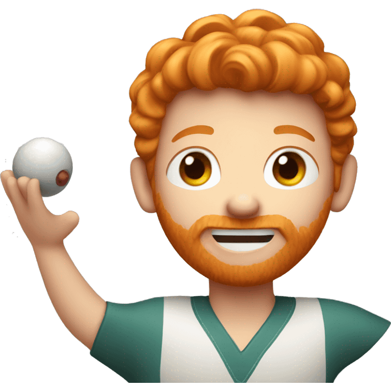 Ginger person with hearing aid  bowling emoji