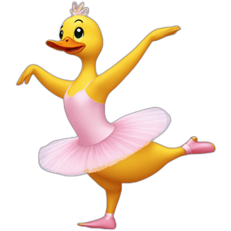 duck as a ballerina emoji