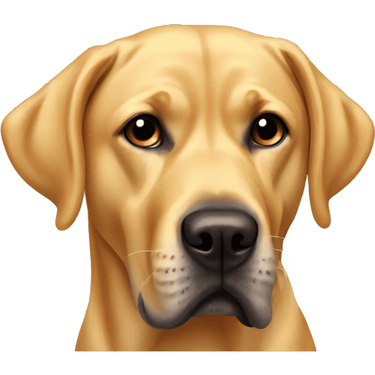 golden Labrador with boxer briefs indoors emoji