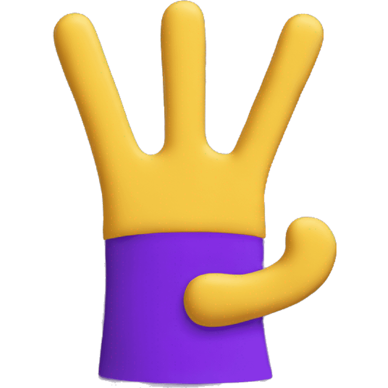 Purple foam finger with WCU on it emoji