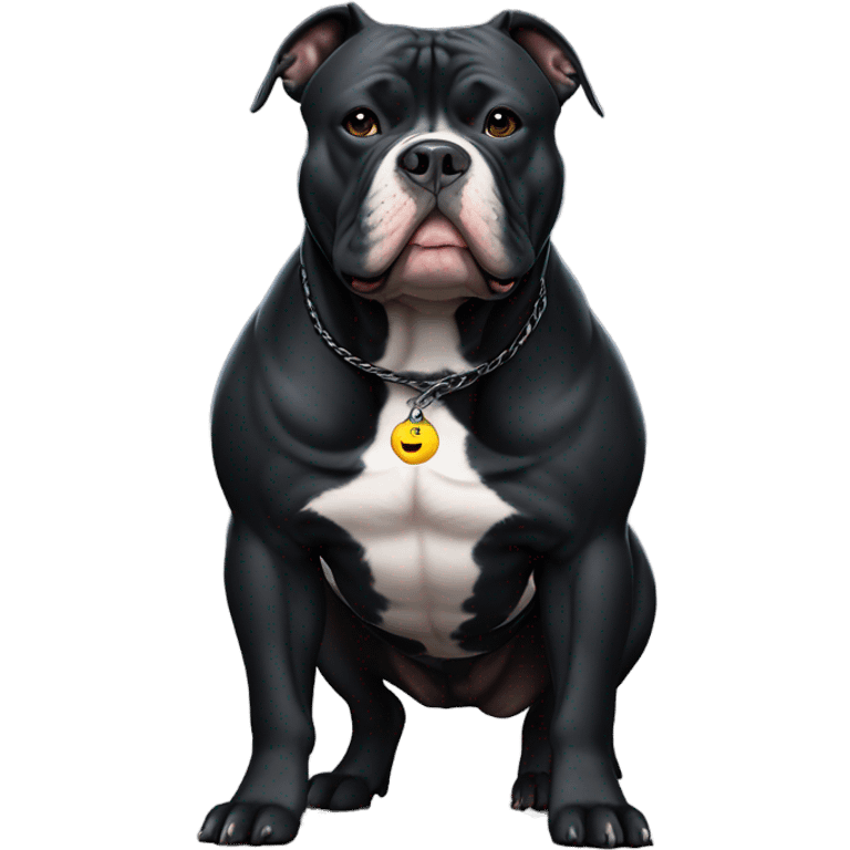 Black american bully smoking emoji