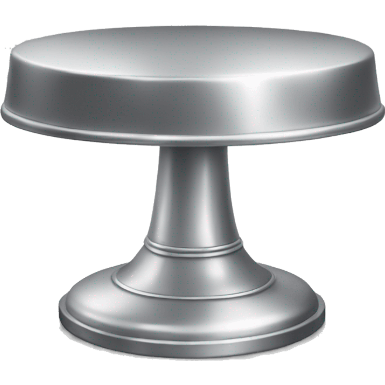 Realistic metallic silver cake stand. emoji