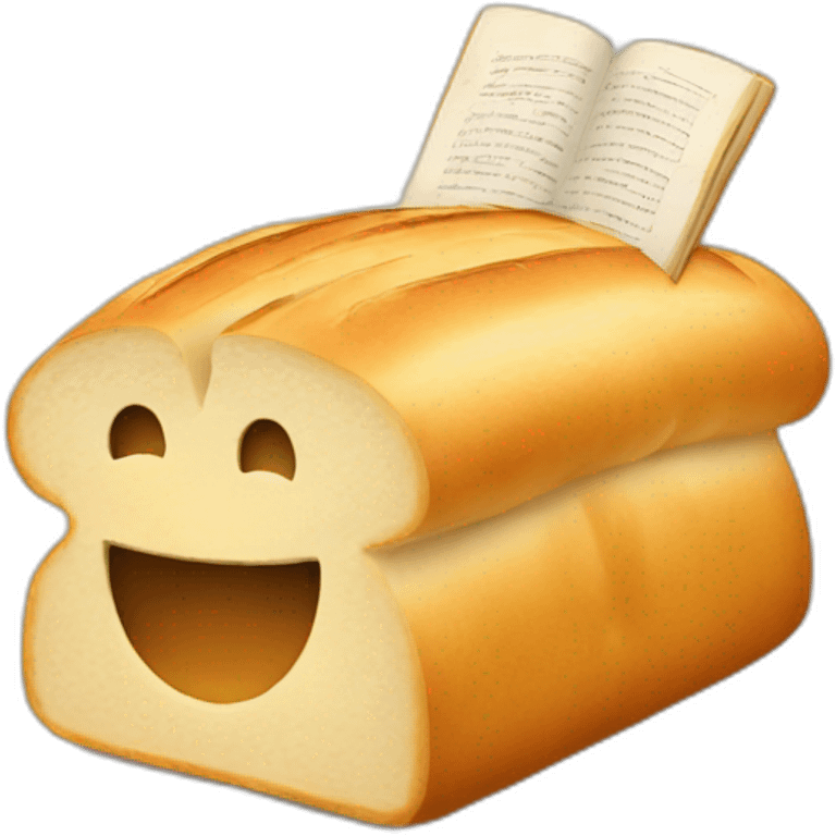 Bread with a book emoji