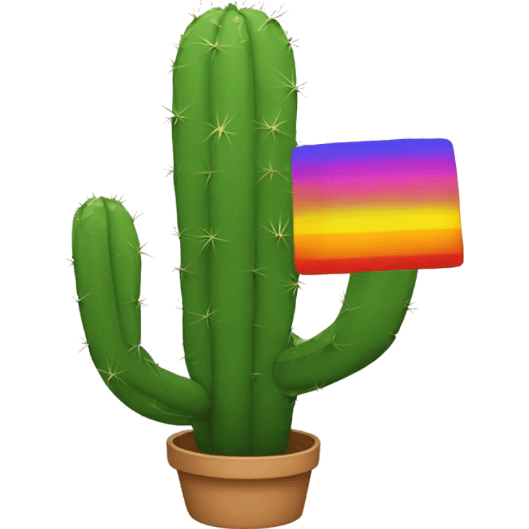 Gay cactus emoji