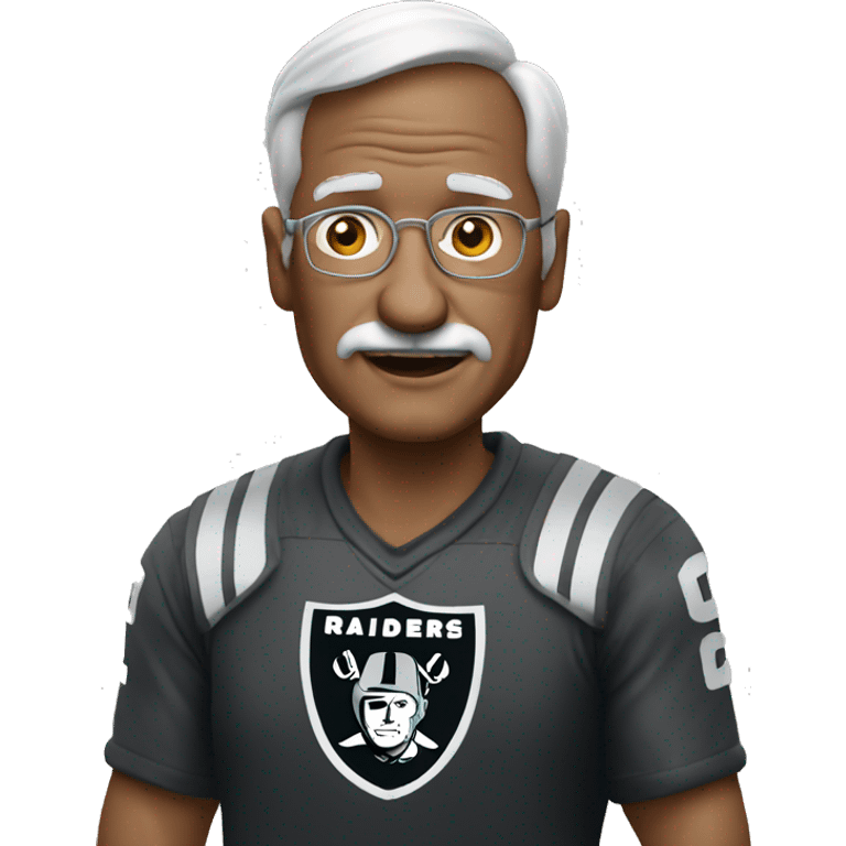 Old man in raiders shirt emoji