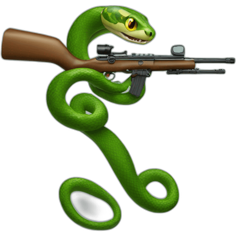 SNAKE WITH a rifle emoji