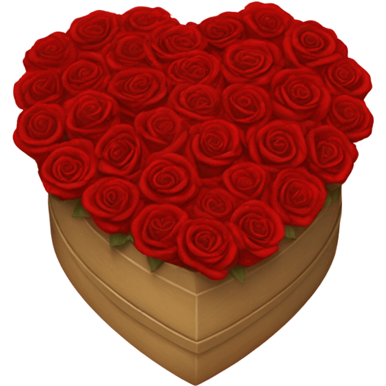 Roses in a heart shaped box  emoji