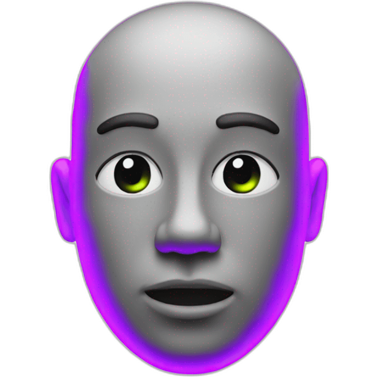 A head in neon mode emoji