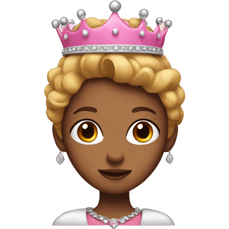 Princess whit pink crown emoji