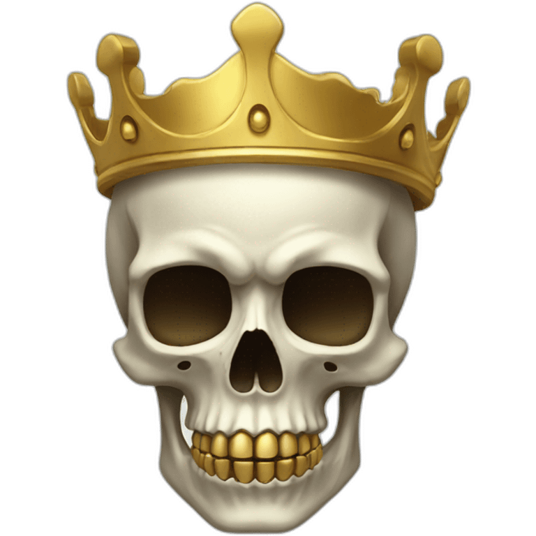 skull with gold crown emoji