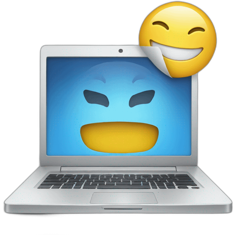 laptop with dev code  emoji