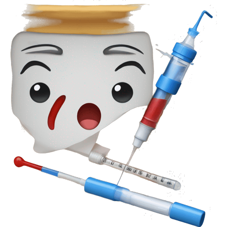 The letters EMA with a syringe  emoji