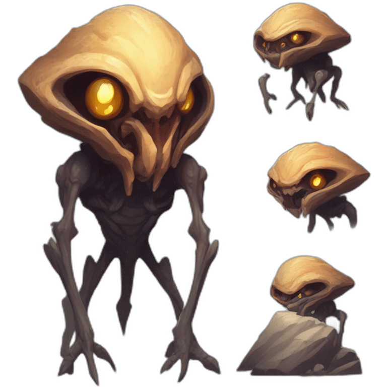 alien mountain creature scifi roguelike rpg style inspired by slay the spire digital art emoji