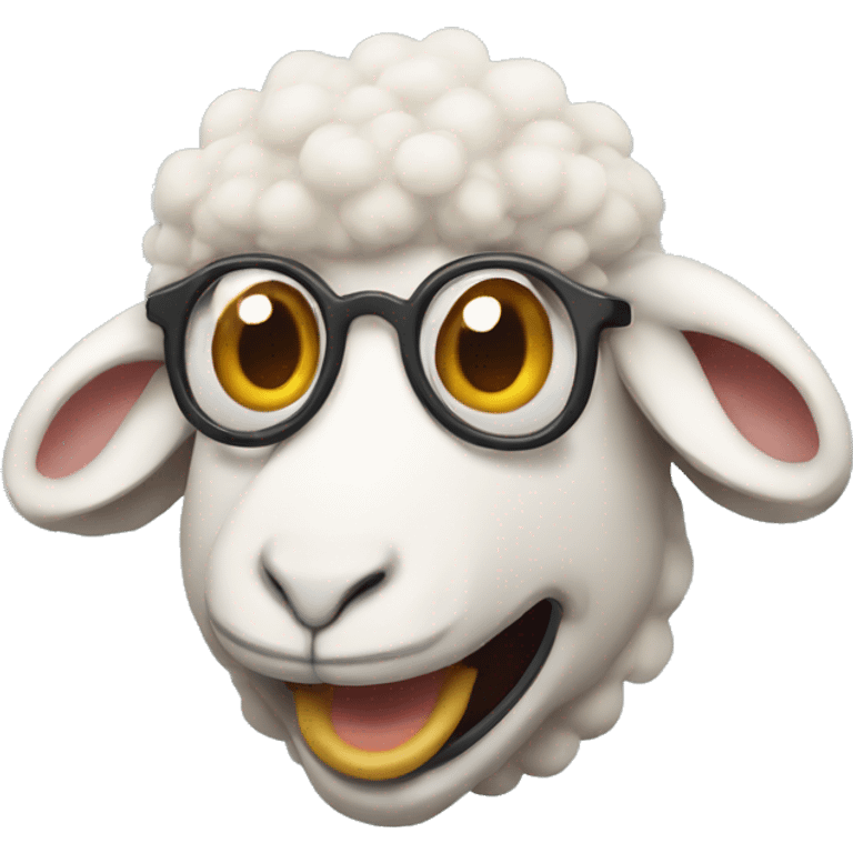 Funny sheep clown emoji