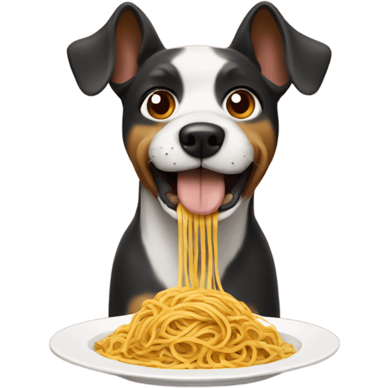 Dog eating spaghetti  emoji