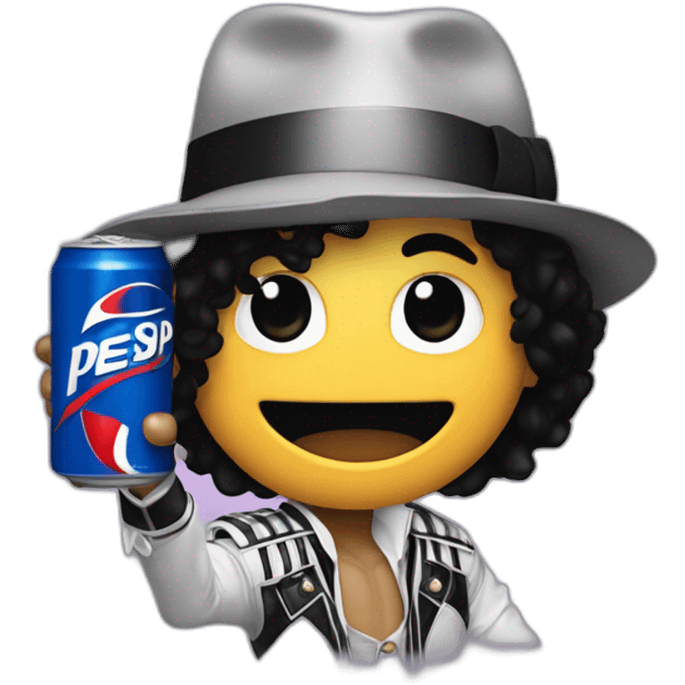 Michael Jackson tomando pepsi emoji