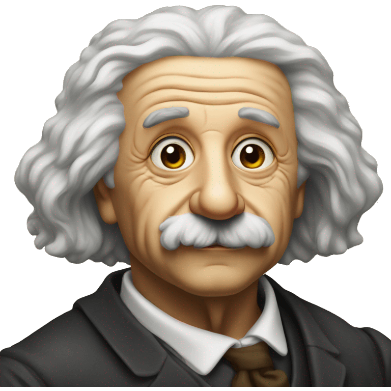 Albert Einstein and the Mona Lisa emoji