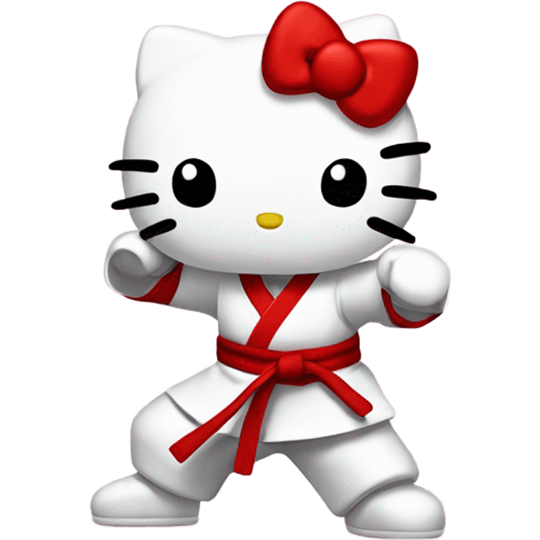 Hello kitty doing karate  emoji