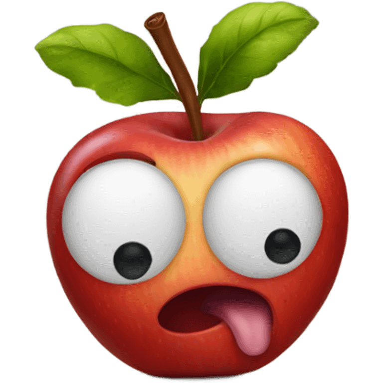 Apple. Worm. emoji