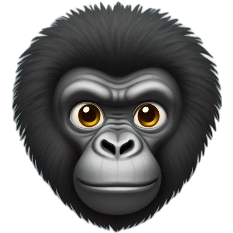 Gorilla wit Afro hair emoji