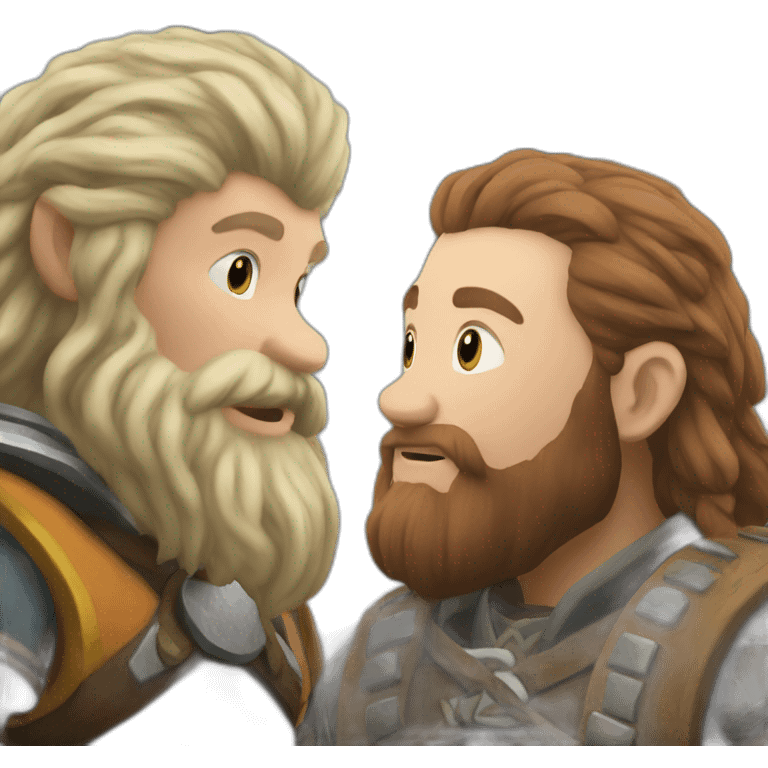 Dwarf talking with an Avatar  emoji