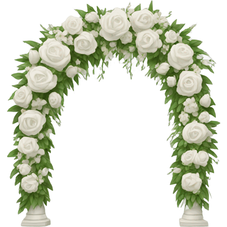 Wedding arch with white flowers  emoji