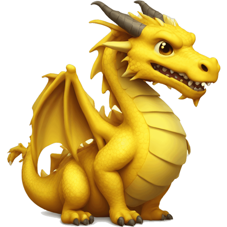 a yellow dragon thats fat emoji