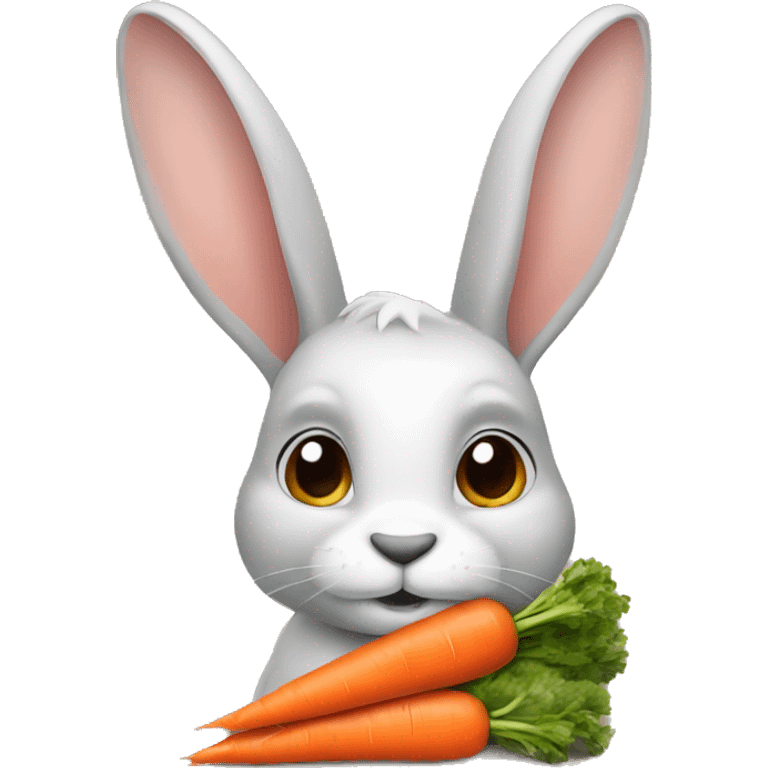 Rabbit with carrots emoji