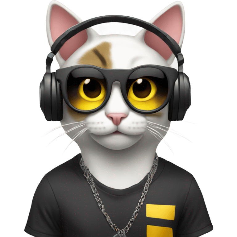 cat dj in a club emoji