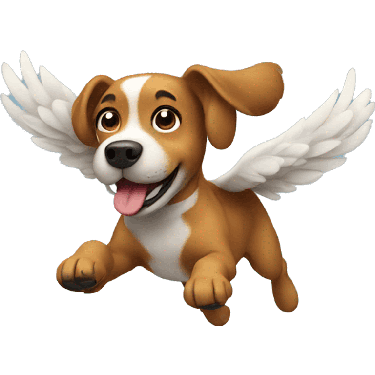 Dog flying emoji