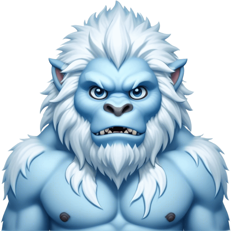 Cinematic Realistic WoW Yeti Portrait, depicted as a majestic, colossal creature of the frozen wilds, with thick, shaggy fur in pristine icy white and subtle pale blue highlights. His powerful, muscular frame and piercing ice-blue eyes exude ancient wisdom and raw strength. Rendered with lifelike texture and natural frosty lighting, high shine, noble and imposing, capturing the essence of a legendary yeti guardian. emoji