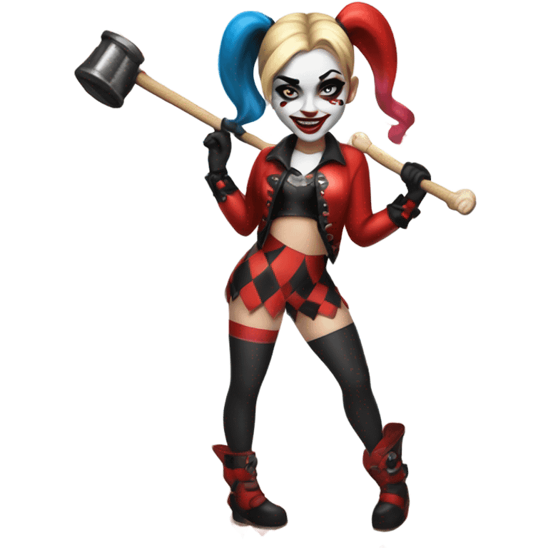 Harley Quinn pinup emoji