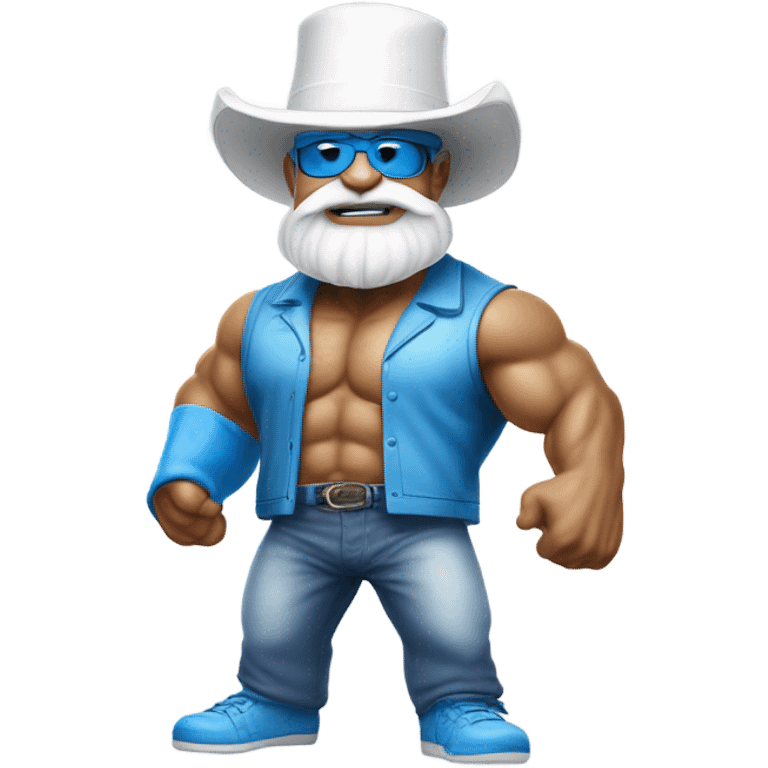 Hulk Hogan as Papa Smurf emoji