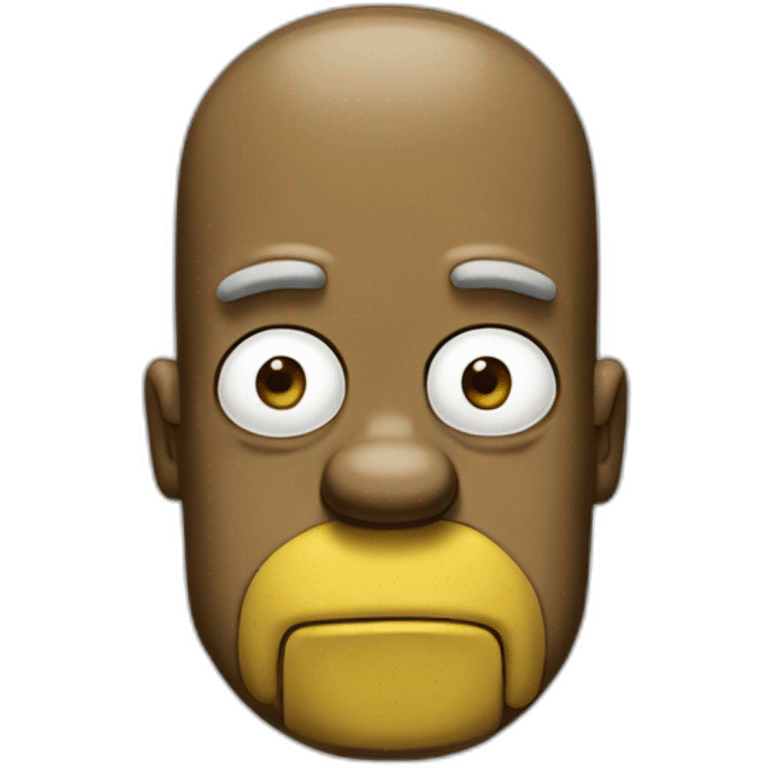 Homer Simpson with a brown moustache emoji