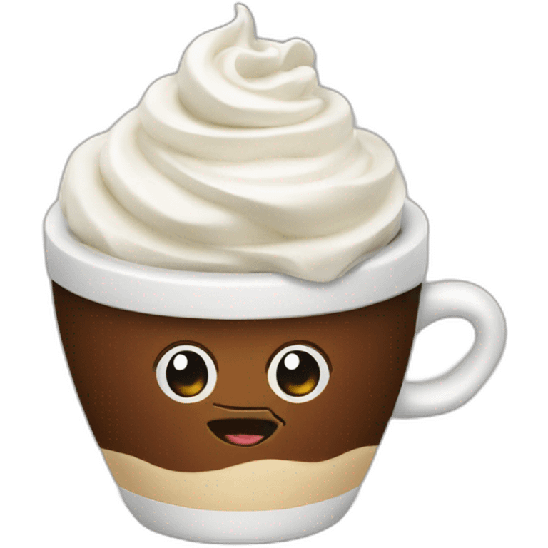 coffee with whipped cream emoji