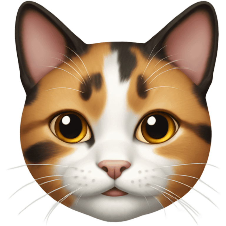 realistic calico happy cat  emoji