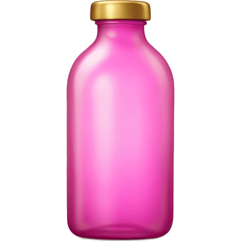 Gold glass bottle with pink lid  emoji