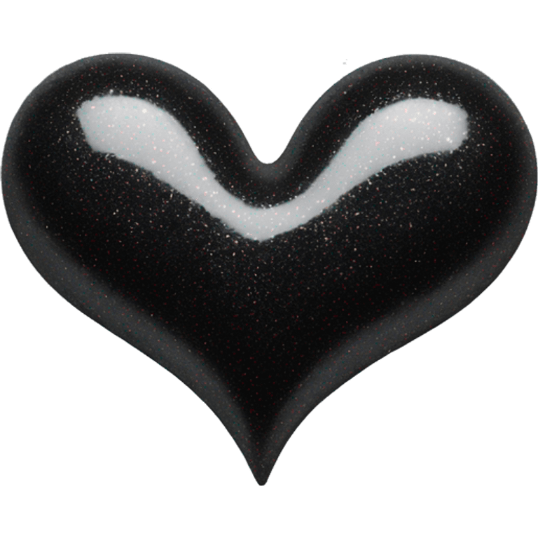 Black glitter heart emoji