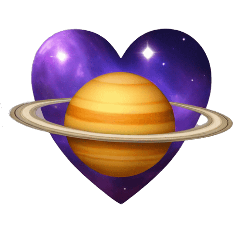 titaniuim heart shape saturn emoji