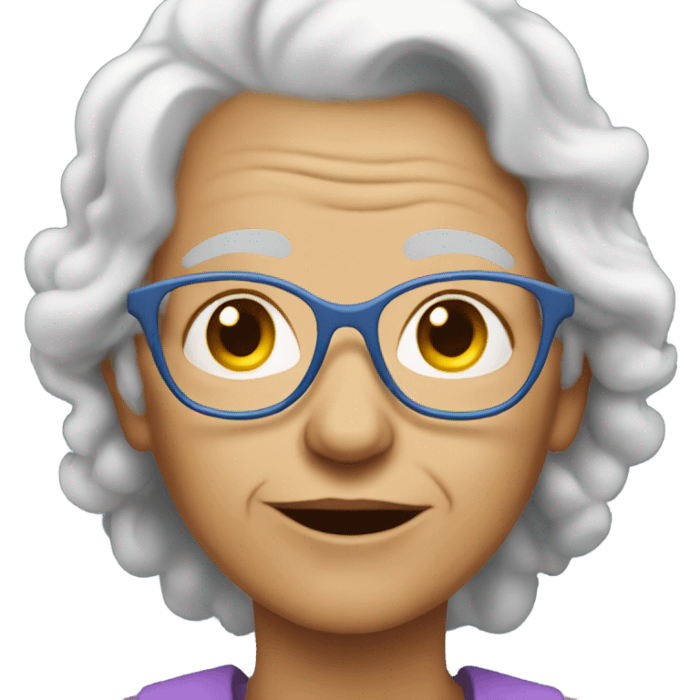 halo on grandma emoji