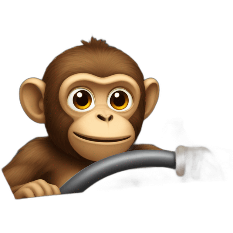 monkey in a car emoji