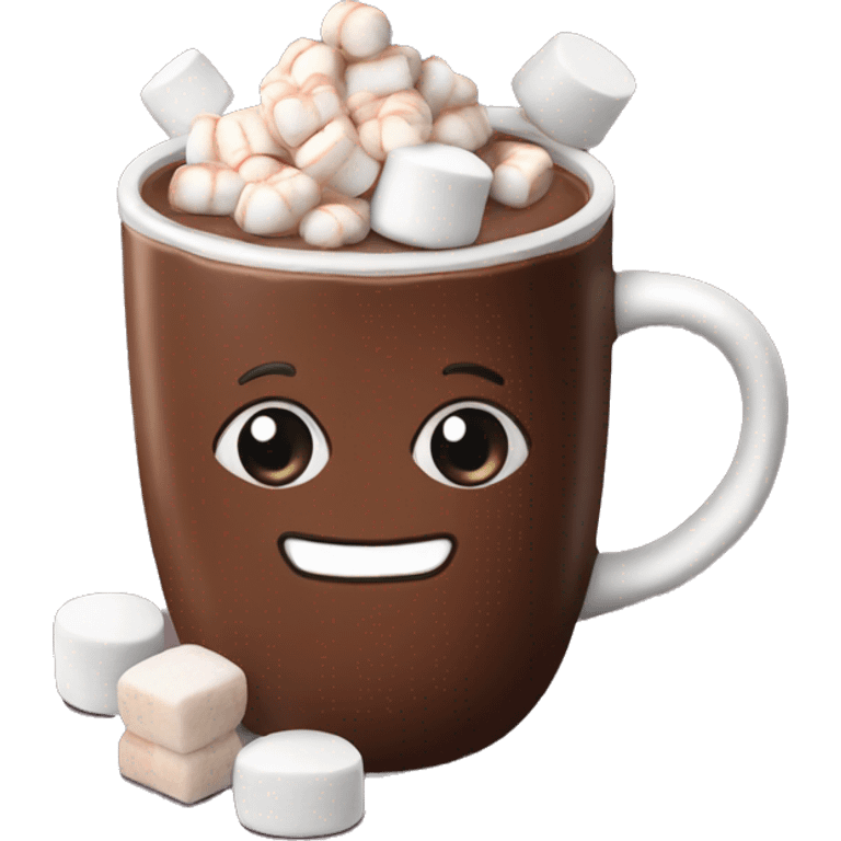 Hot chocolate with marshmallows  emoji