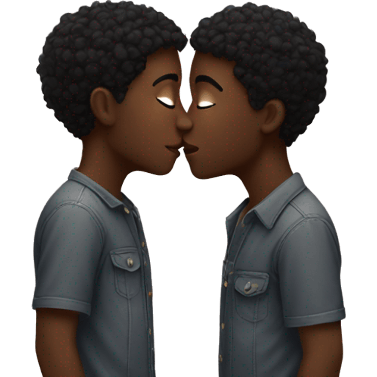 2 black boys kissing  emoji