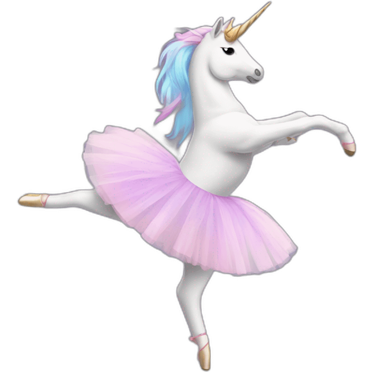 Unicorn doing ballet emoji