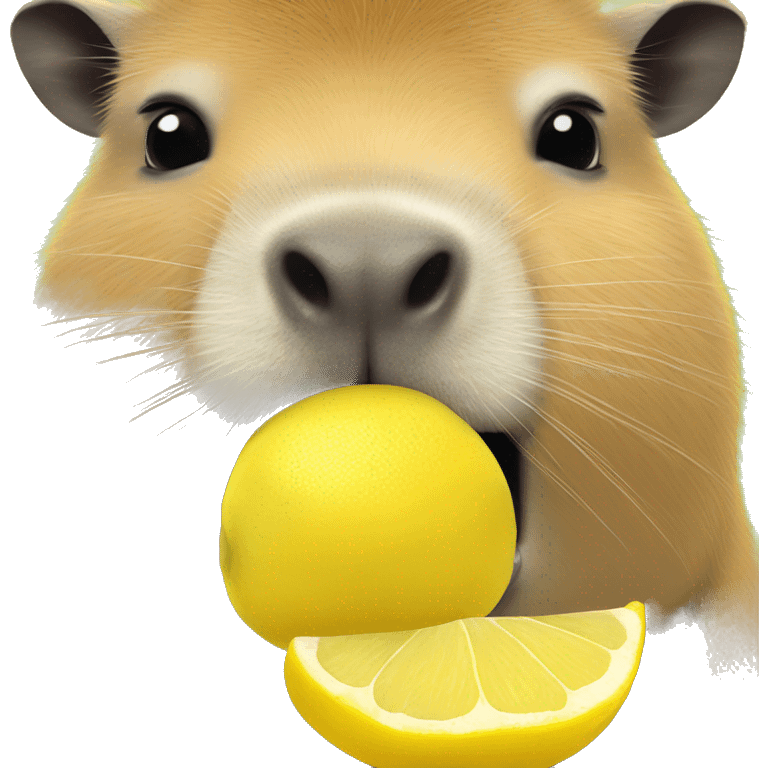 capybara licking lemons emoji