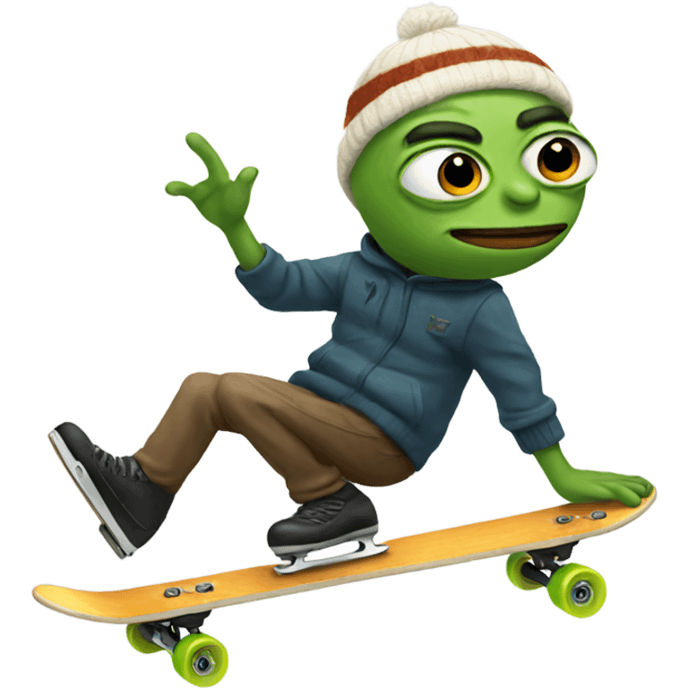 Pepe skating emoji