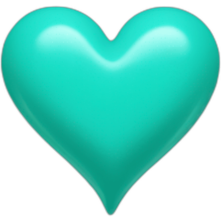 Turquoise heart emoji