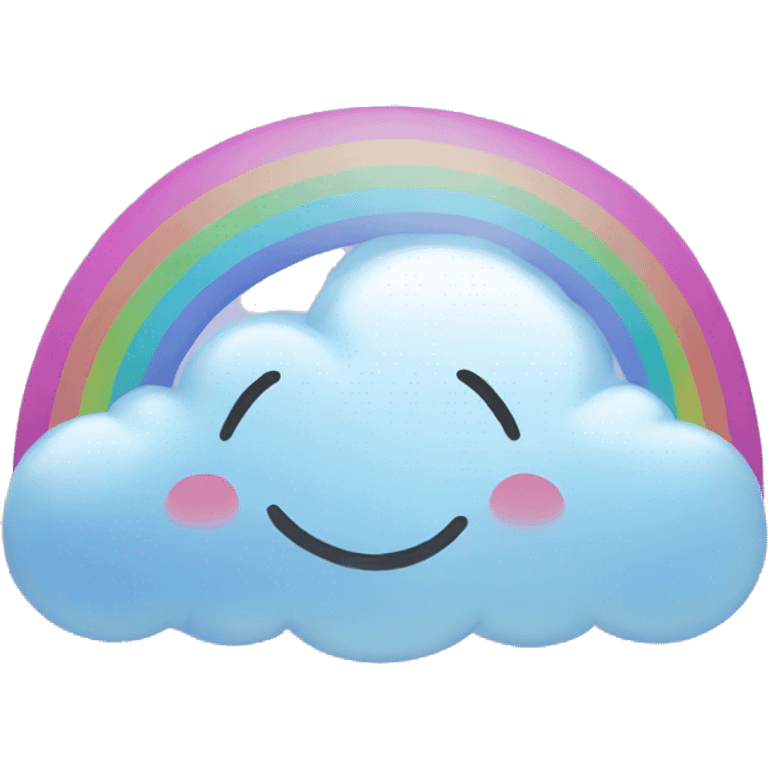 rainbow out of cloud emoji