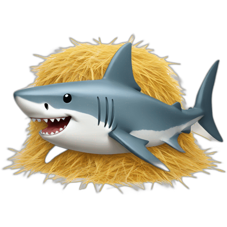 shark with hay emoji