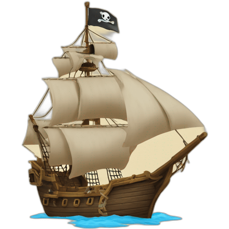 a pirate ship for kangaroos emoji